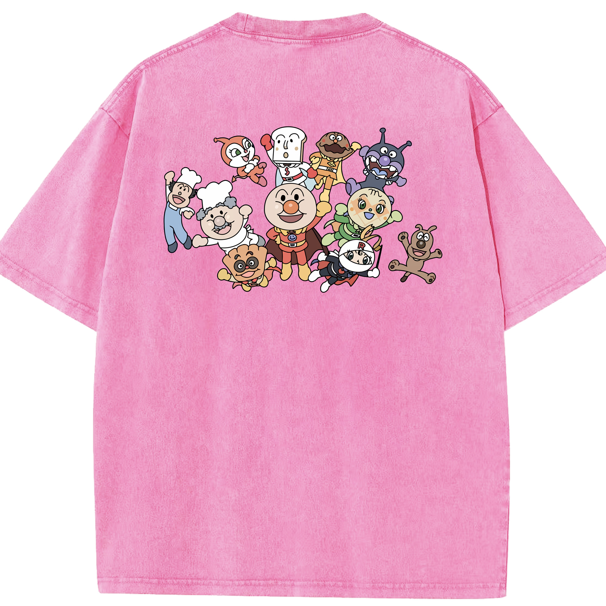 （画像用） アンパンマン Anpanman 綿100% ヴィンテージ風 半袖Tシャツ（背面プリント）